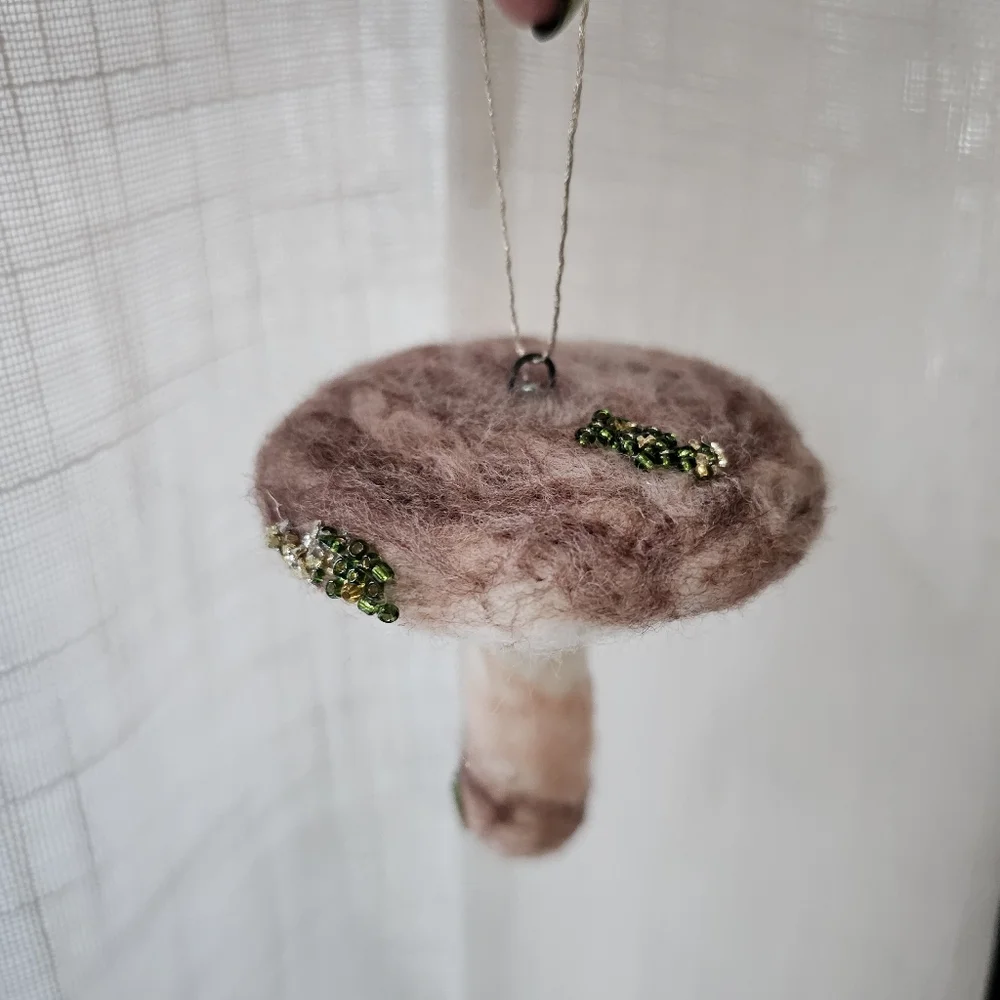 Needle Felt Mushroom Ornament - Picture 2 of 5